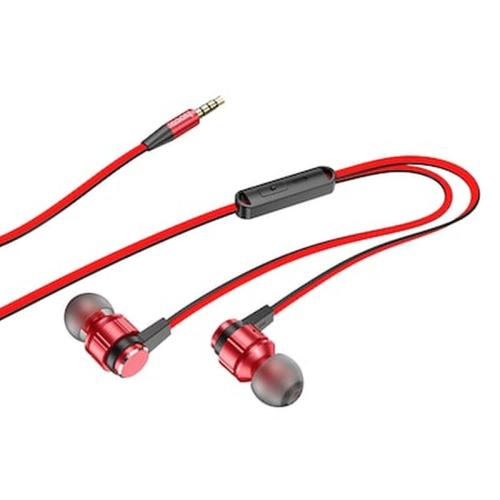Hoco M85 Platinum Sound Universal Earphone Με Μικρόφωνο Red Flame