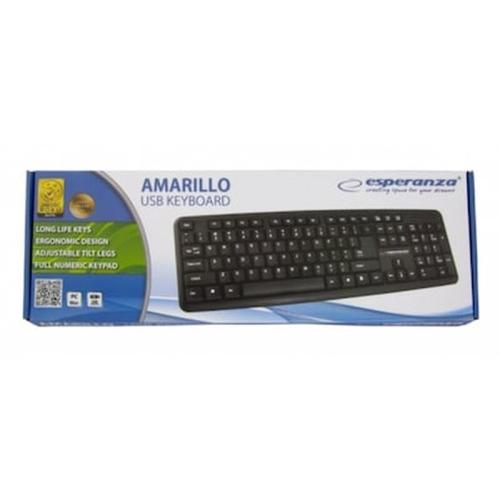 Keyboard Membrane Esperanza Amarillo Ek134 (usb 2.0; (eu); Black Color)