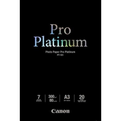 Canon Pt-101 A 3, 20 Sheet Photo Paper Pro Platinum 300 G
