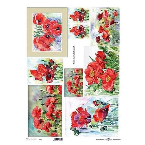 Ριζόχαρτο poppies 42x29.7εκ. (itd-r085l)