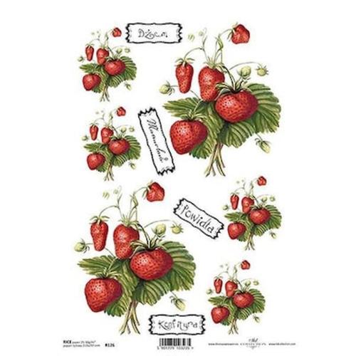 Ριζόχαρτο strawberries 21x29εκ. (itd-r126)