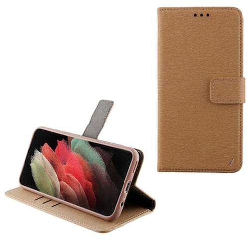 Θήκη Samsung Galaxy S21 Ultra - Volte-tel Allure Magnet Book Stand Clip - Gold