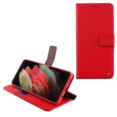 Θήκη Samsung Galaxy S21 Ultra - Volte-tel Allure Magnet Book Stand Clip - Red