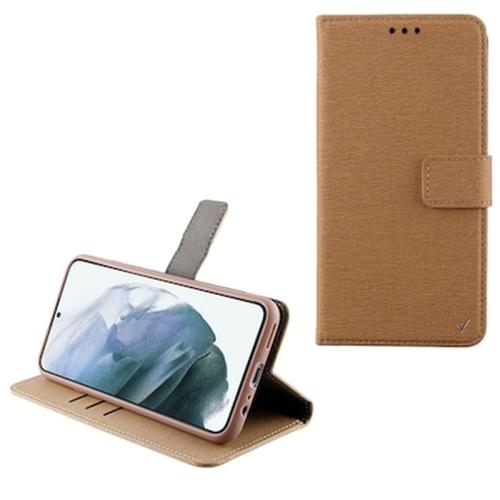 Θήκη Samsung Galaxy S21 - Volte-tel Allure Magnet Book Stand Clip - Gold