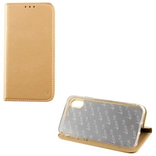 Θήκη Apple iPhone X/iPhone XS - Volte-tel Pocket Magnet Book Stand - Gold