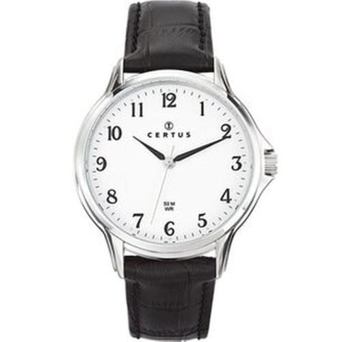 Certus Classic Mens Black Leather Strap