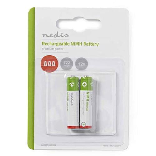 Nedis Banm7hr032b Rechargeable Ni-mh Battery Aaa, 1.2v, 700 Mah, 2 Pieces, Blist 233-0181