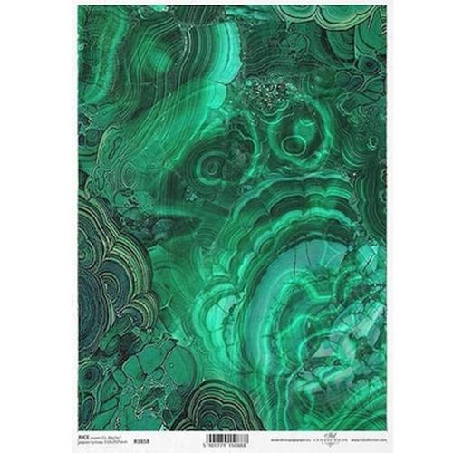 Ριζόχαρτο gemstones Green 21x29.7εκ. (itd-r1658)