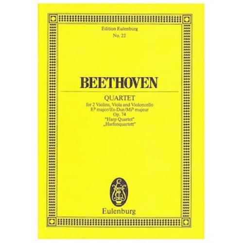 Βιβλίο Για Σύνολα Editions Eulenburg Beethoven - Quartet In Eb Major Op.74 [pocket Score]