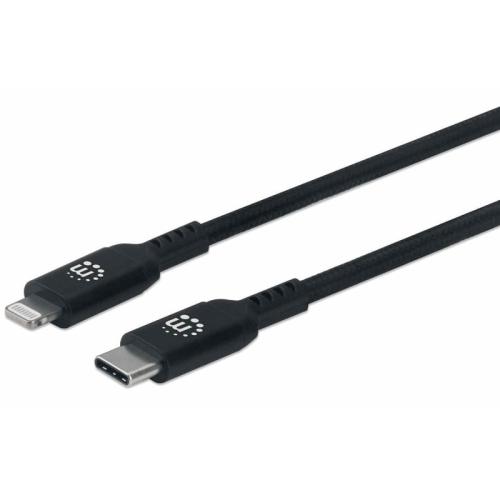Καλώδιο Manhattan USB-C σε Lightning-C 1m - Μαύρο