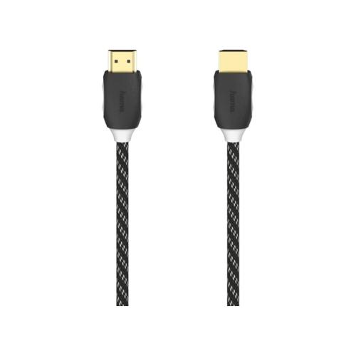 Καλώδιο HAMA Braided Cable HDMI male - HDMI male 1.5m Μαύρο