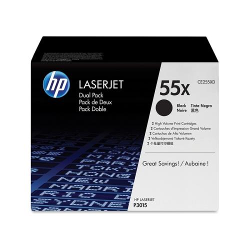 Toner HP 55X 2 Pack LaserJet (CE255XD) - Black