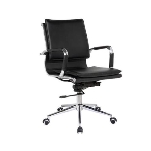Καρέκλα Γραφείου Συνθετικό Δέρμα Woodwell BF3601 - Μαύρο