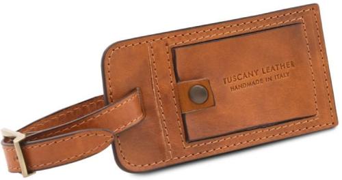 Δερμάτινη θήκη ταυτότητας αποσκευής Tuscany Leather TLTAG Φυσικό