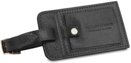 Δερμάτινη θήκη ταυτότητας αποσκευής Tuscany Leather TLTAG Μαύρο