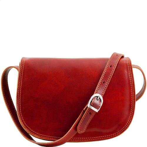 Γυναικεία Τσάντα Δερμάτινη Isabella Κόκκινο Tuscany Leather