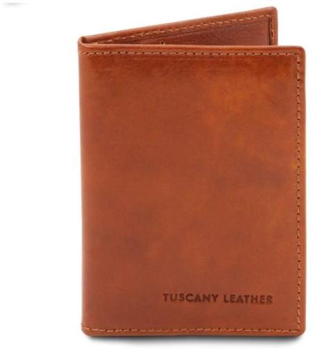 Δερμάτινη θήκη για Επαγγελματικές / Πιστωτικές κάρτες Tuscany Leather TL142063 Μελί